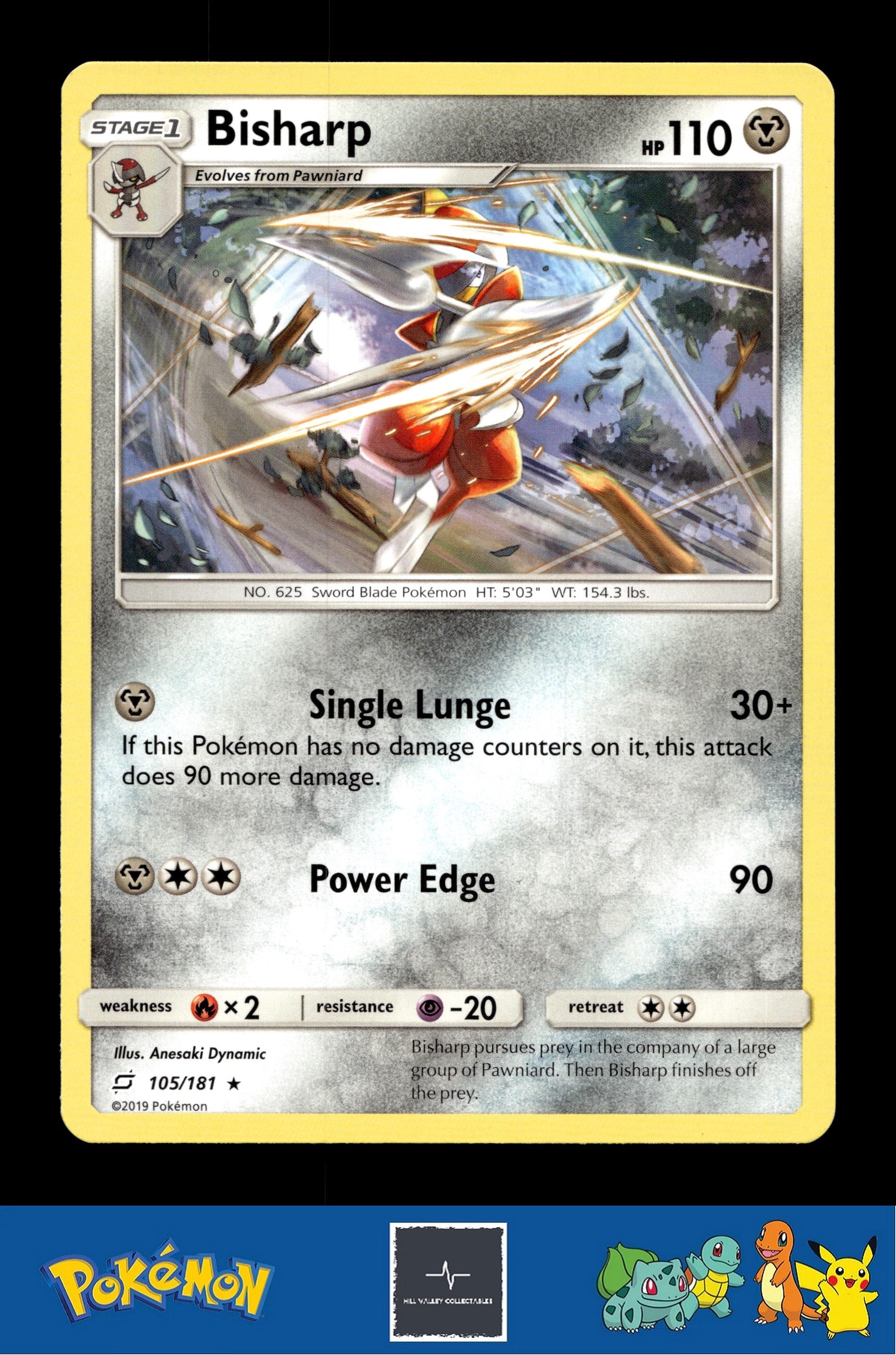 2019 Pokemon SM Team Up 105/181 Bisharp