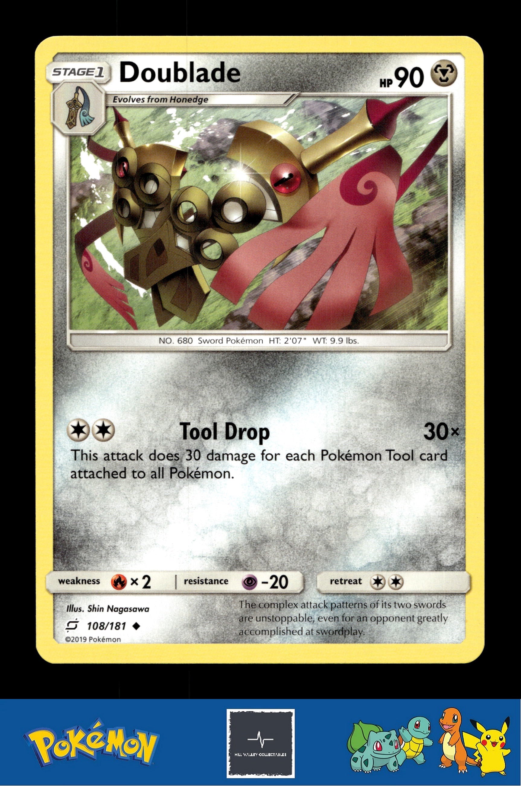 2019 Pokemon SM Team Up 108/181 Doublade