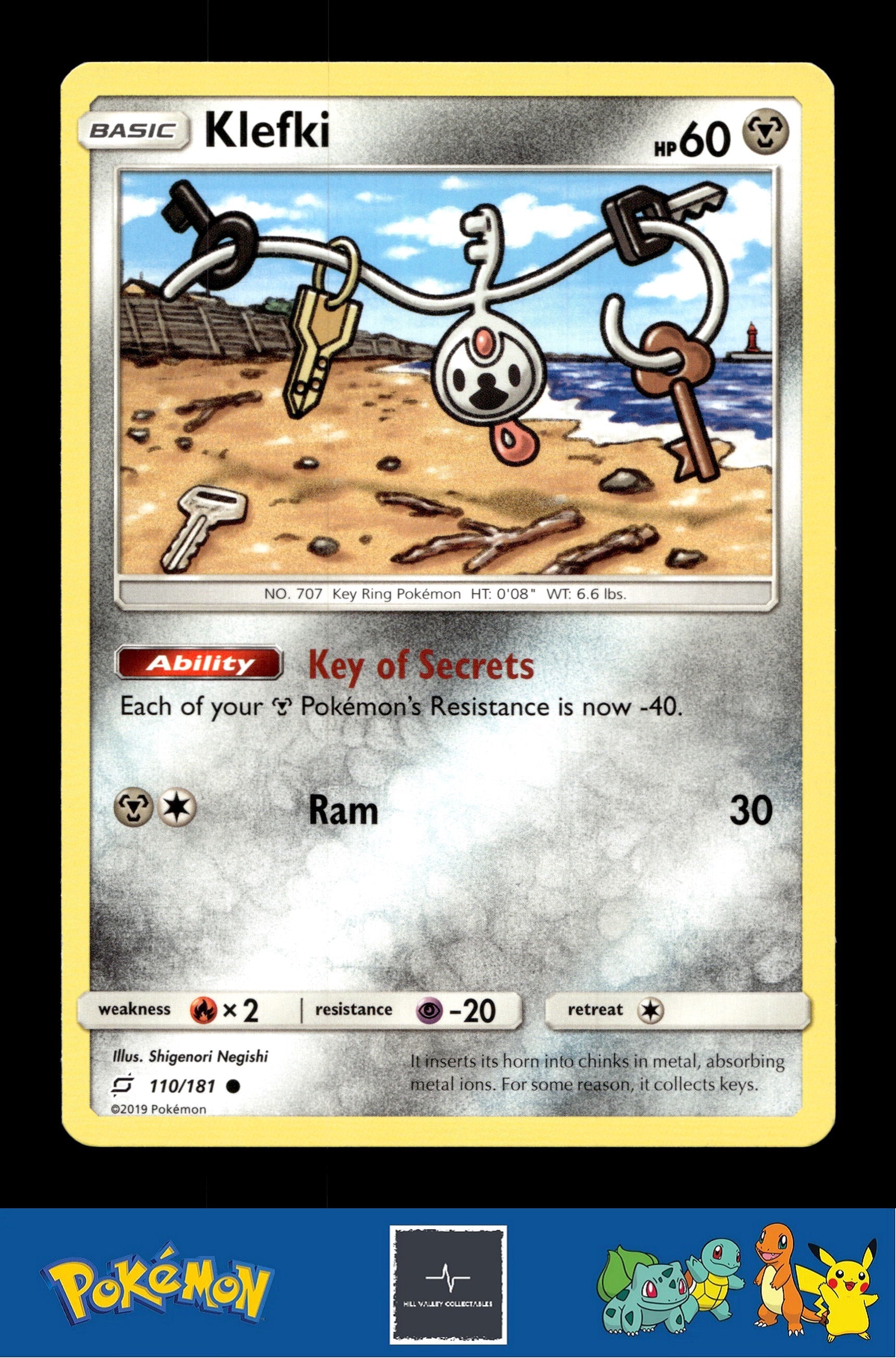 2019 Pokemon SM Team Up 110/181 Klefki