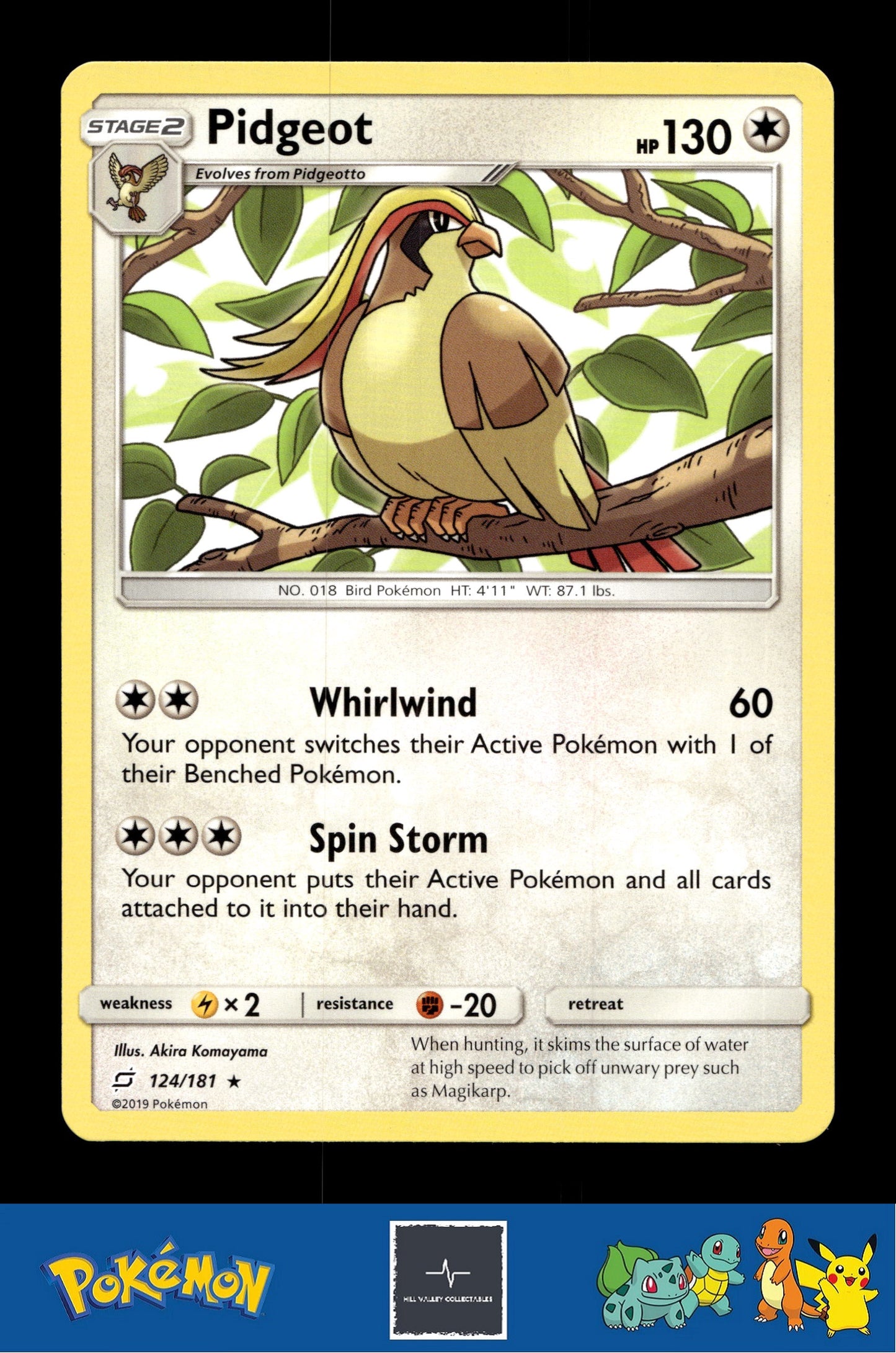 2019 Pokemon SM Team Up 124/181 Pidgeot