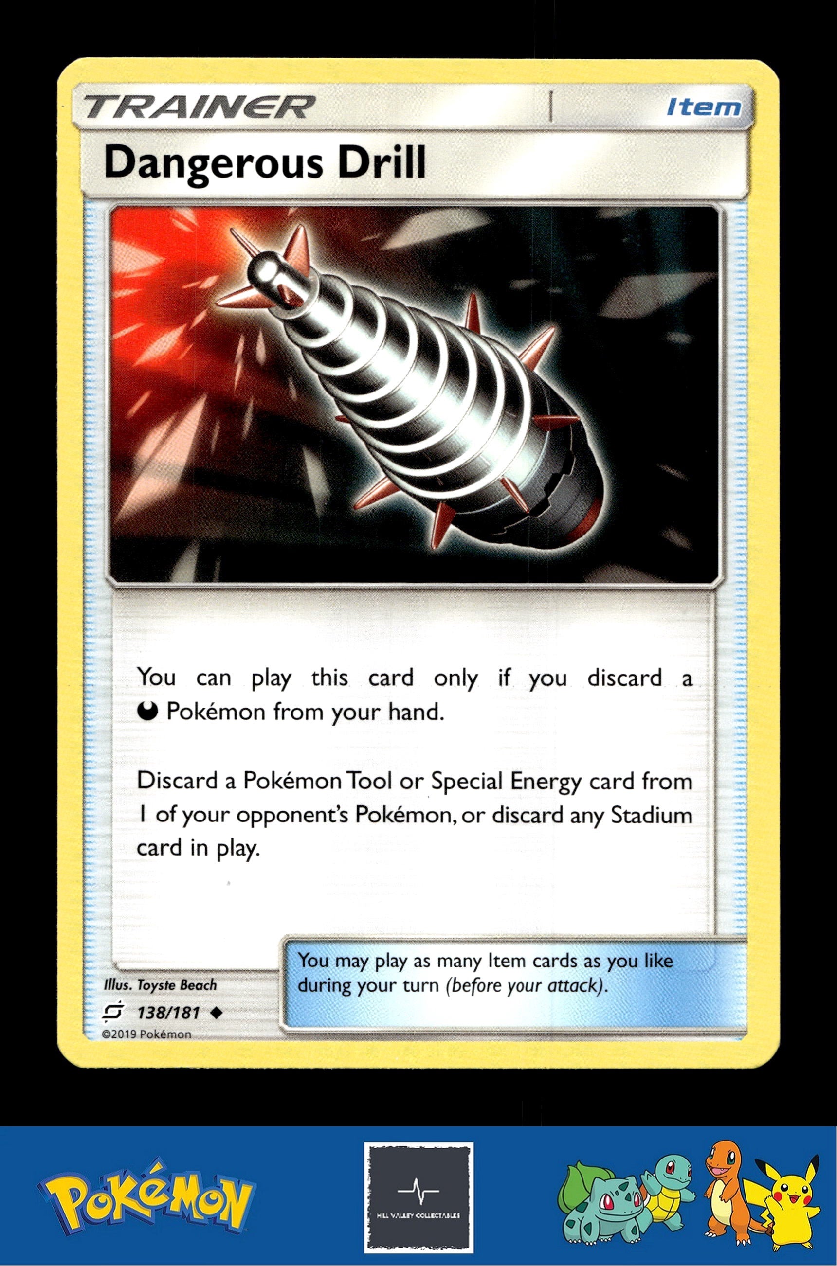 2019 Pokemon SM Team Up 138/181 Dangerous Drill
