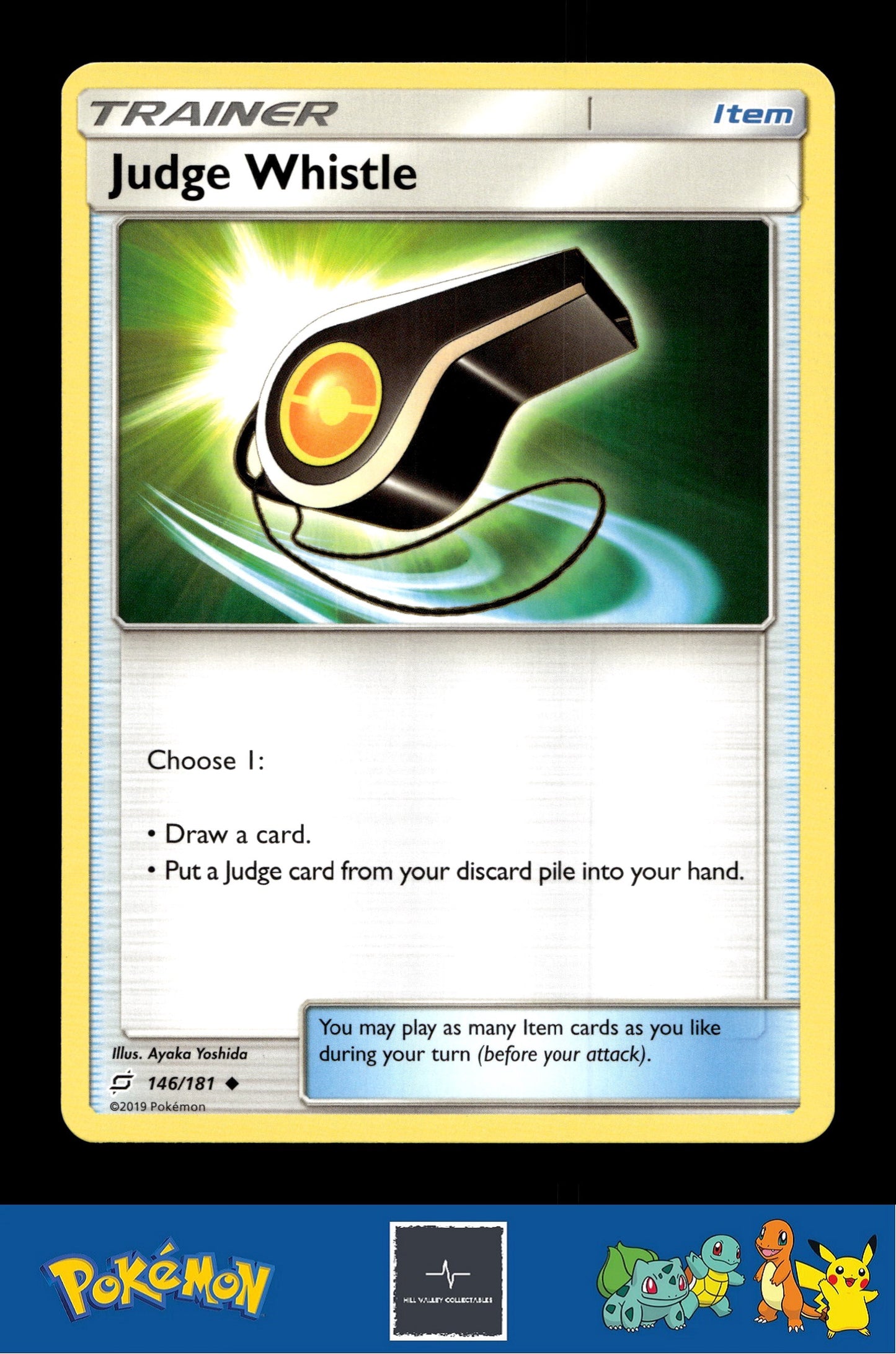 2019 Pokemon SM Team Up 146/181 Judge Whistle