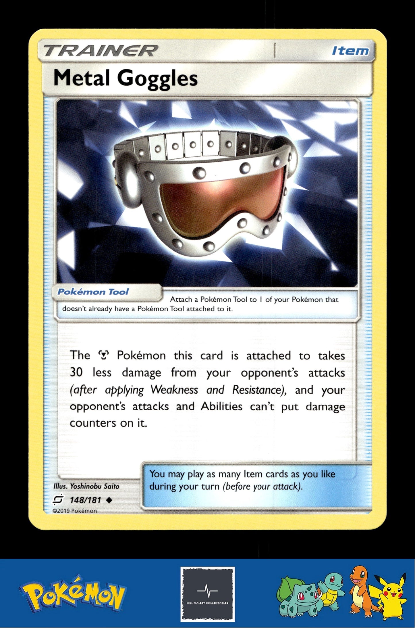 2019 Pokemon SM Team Up 148/181 Metal Goggles