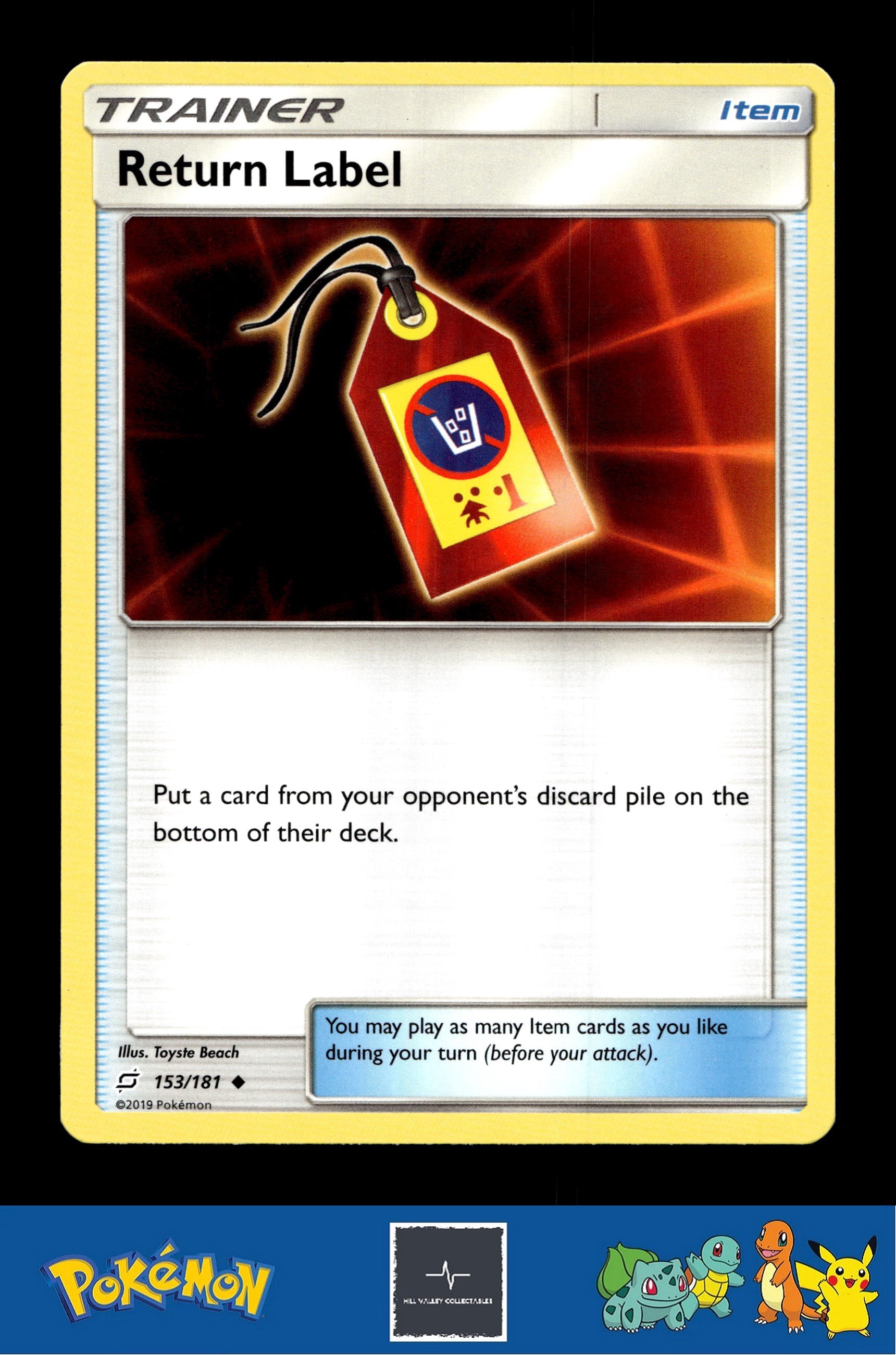 2019 Pokemon SM Team Up 153/181 Return Label