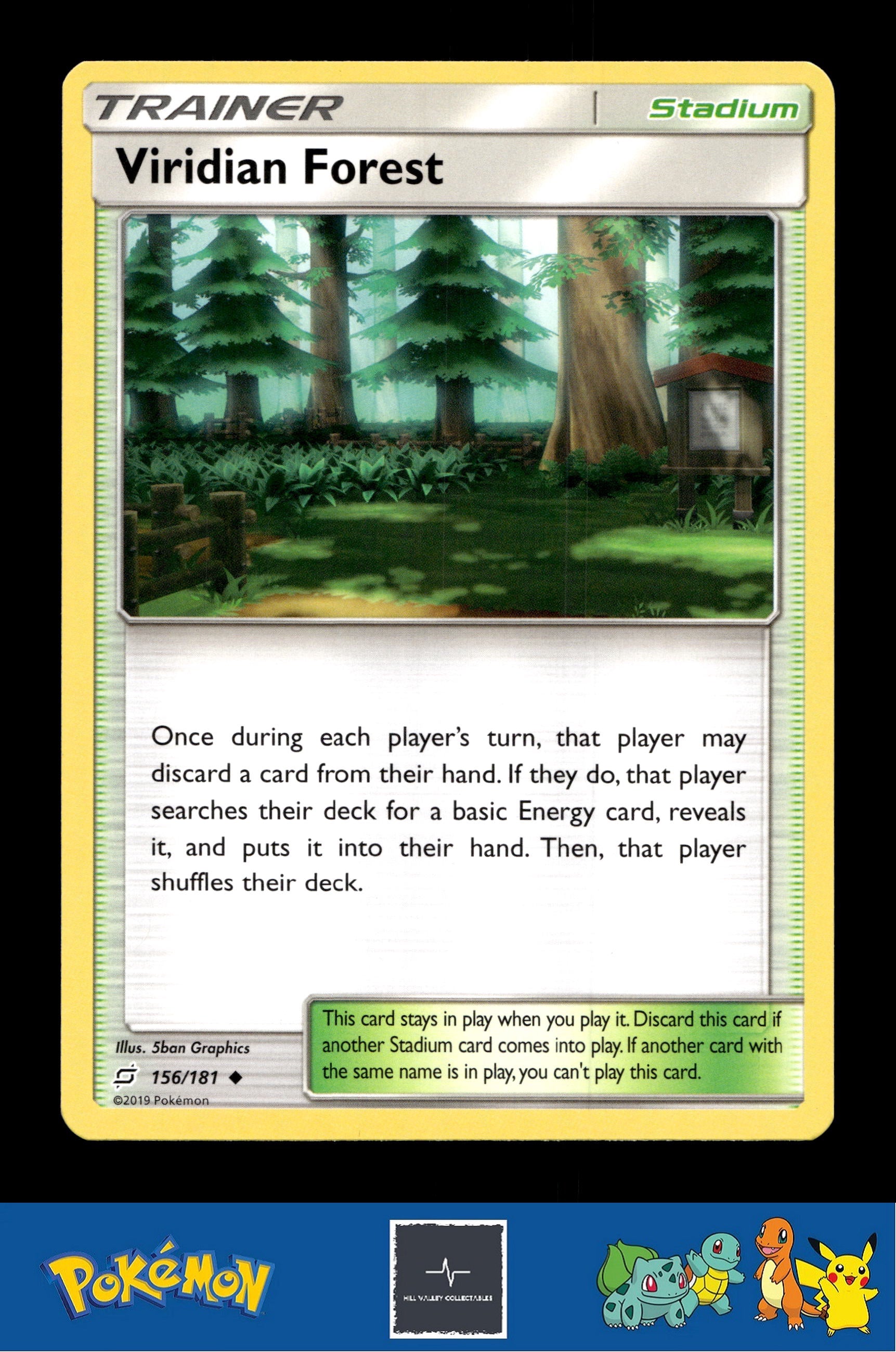 2019 Pokemon SM Team Up 156/181 Viridian Forrest