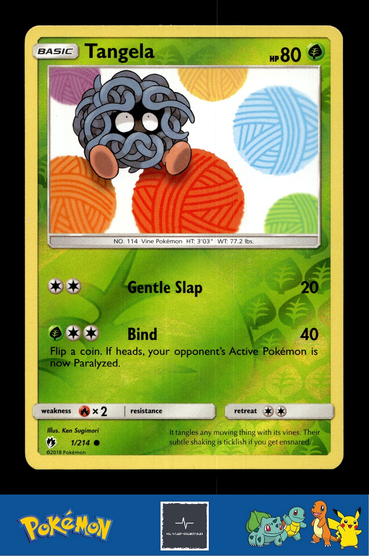 2018 Pokemon SM Lost Thunder 1/214 Tangela Reverse
