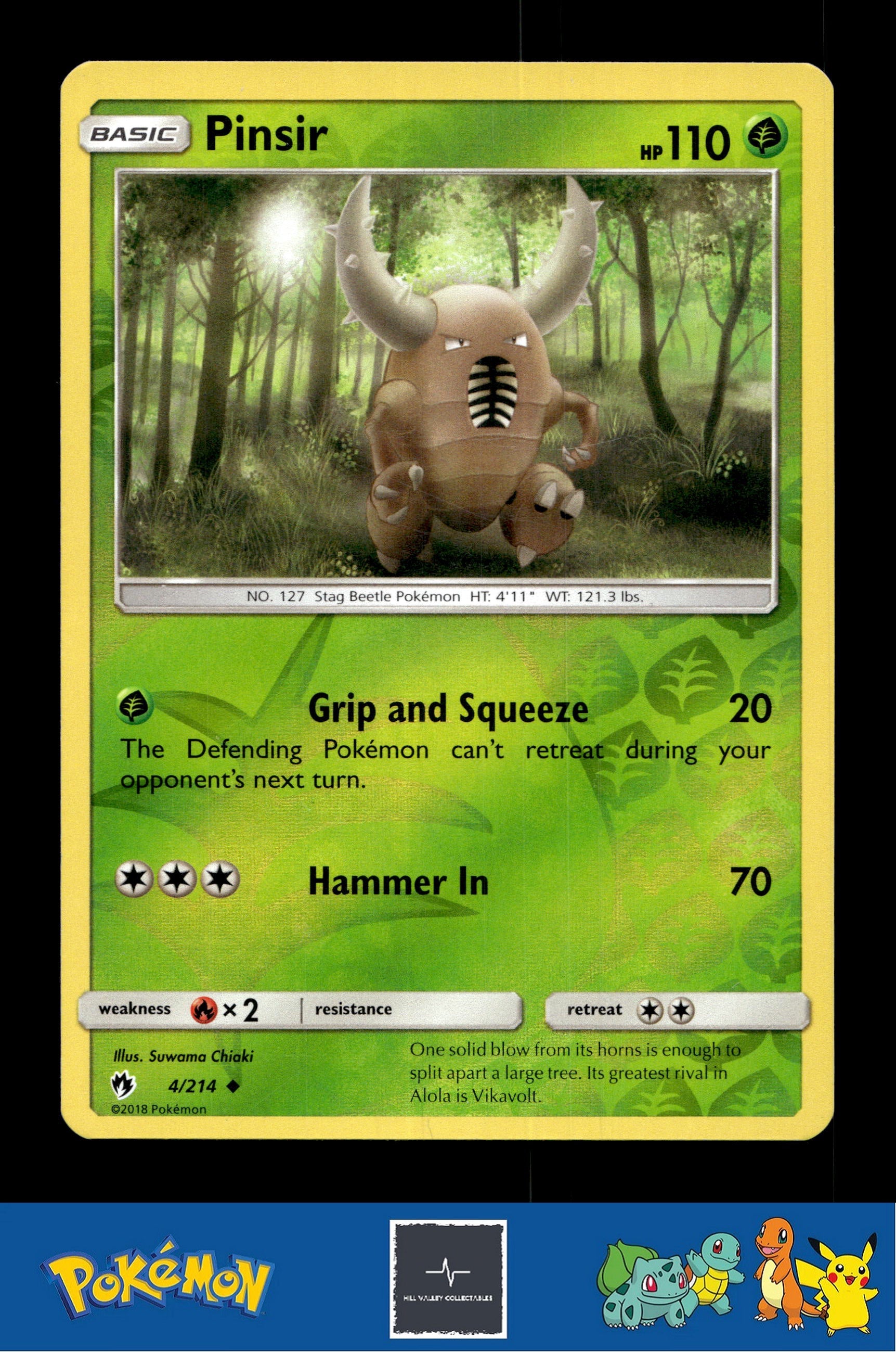 2018 Pokemon SM Lost Thunder 4/214 Pinsir Reverse