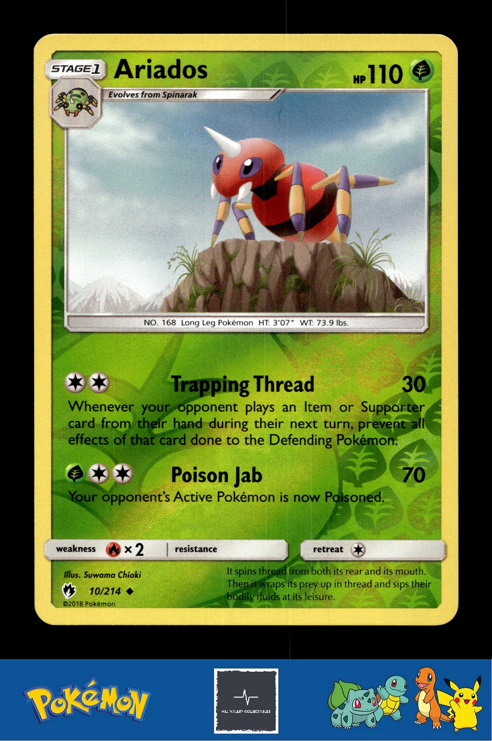 2018 Pokemon SM Lost Thunder 10/214 Ariados Reverse