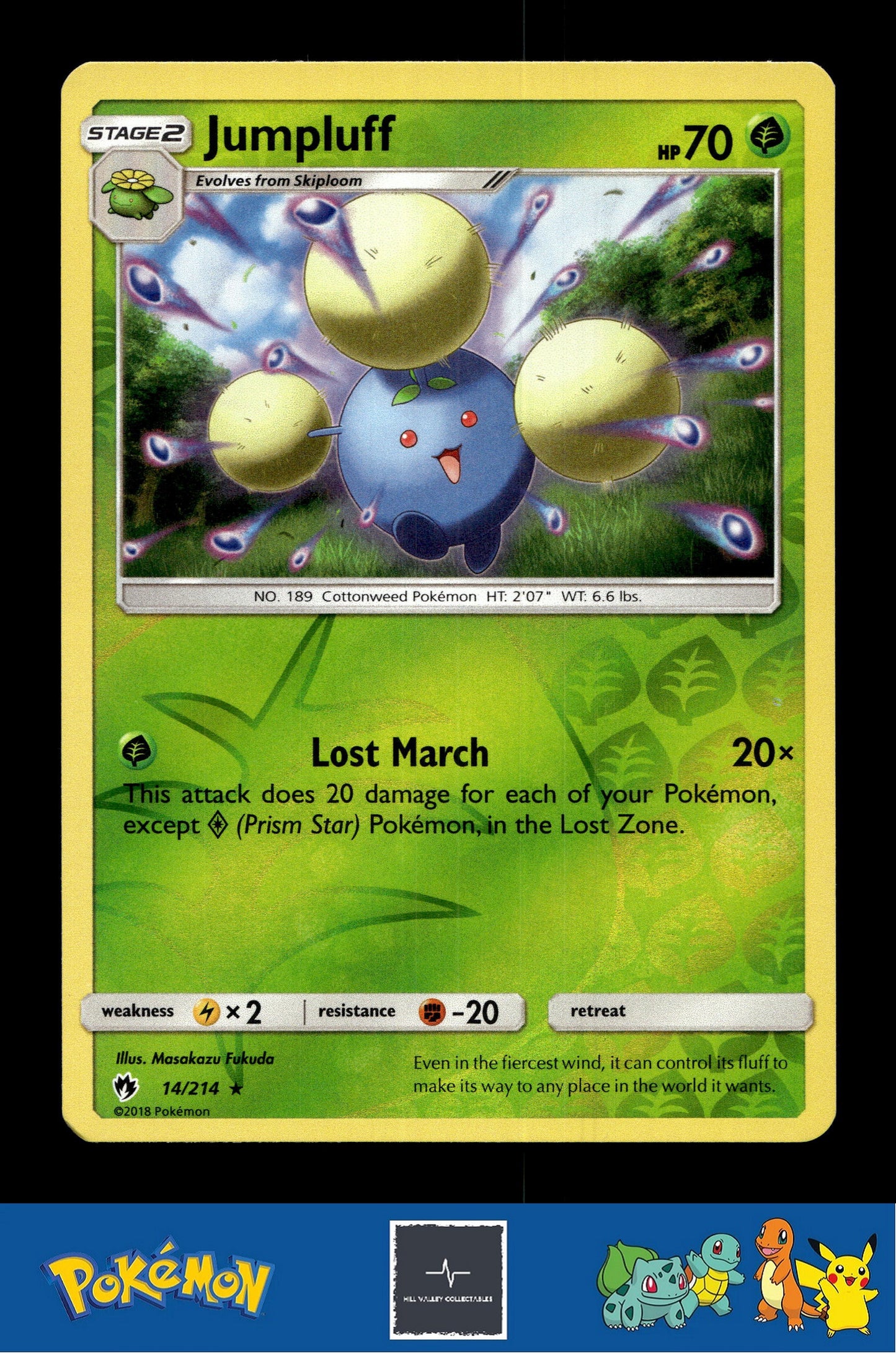 2018 Pokemon SM Lost Thunder 14/214 Jumpluff Reverse