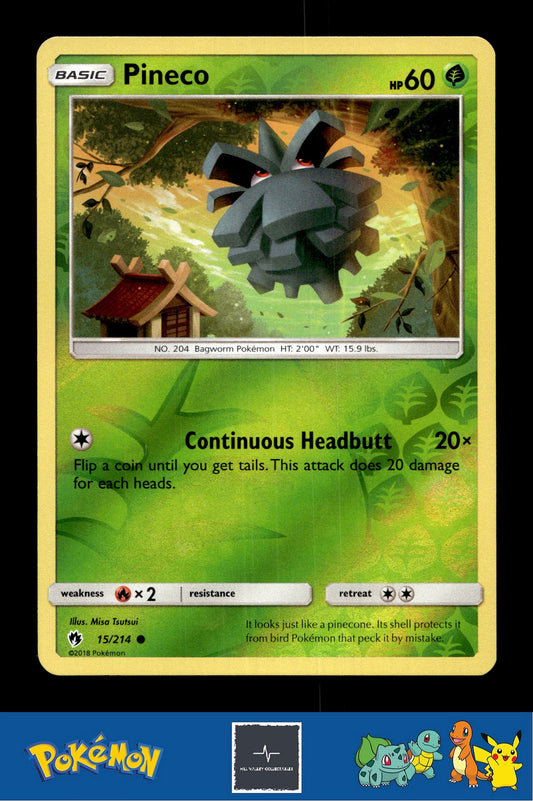 2018 Pokemon SM Lost Thunder 15/214 Pineco Reverse