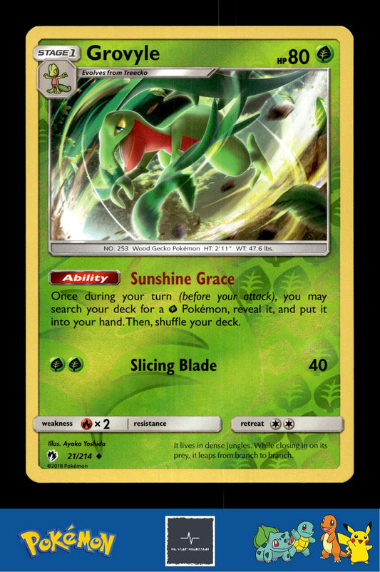 2018 Pokemon SM Lost Thunder 21/214 Grovyle Reverse