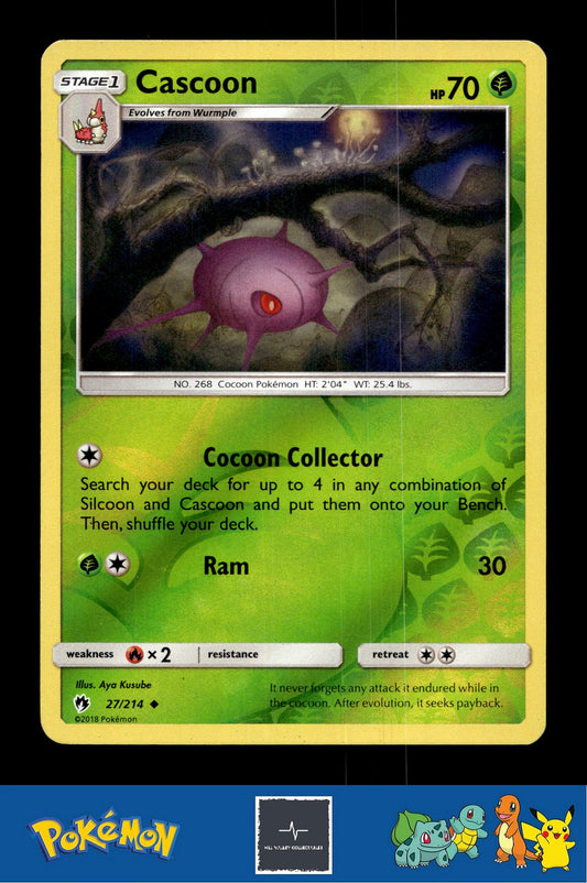 2018 Pokemon SM Lost Thunder 27/214 Cascoon Reverse
