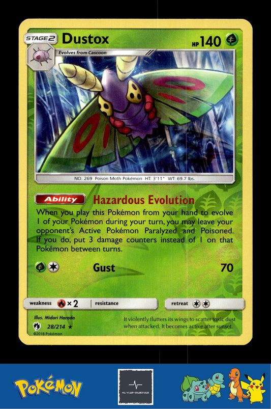 2018 Pokemon SM Lost Thunder 28/214 Dustox Reverse
