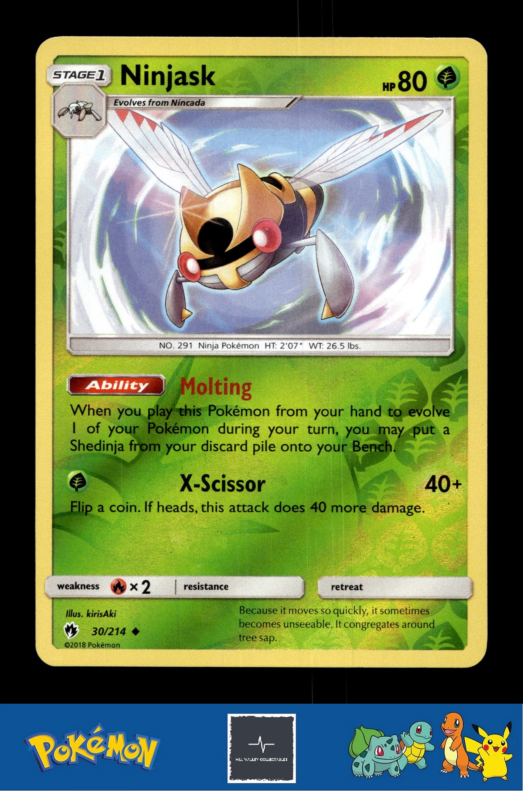 2018 Pokemon SM Lost Thunder 30/214 Ninjask Reverse