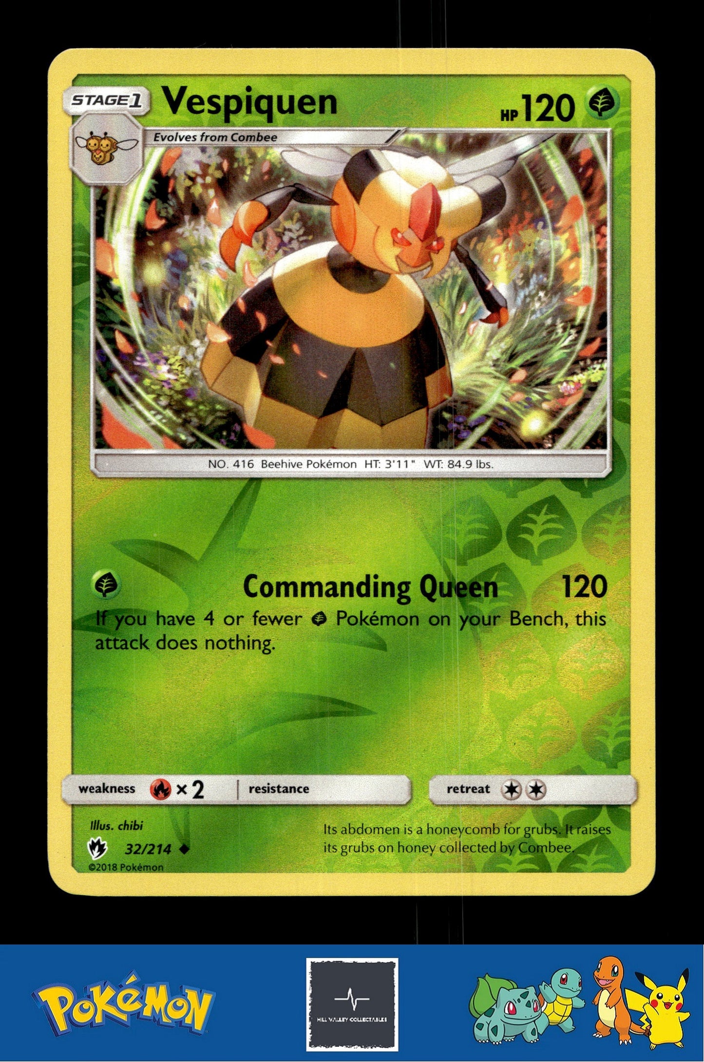 2018 Pokemon SM Lost Thunder 32/214 Vespiquen Reverse