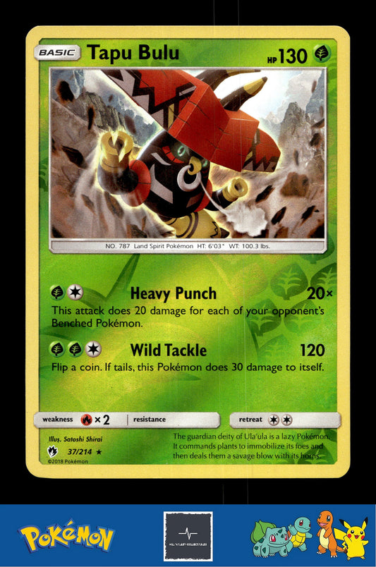 2018 Pokemon SM Lost Thunder 37/214 Tapu Bulu Reverse