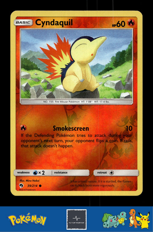 2018 Pokemon SM Lost Thunder 39/214 Cyndaquil Reverse