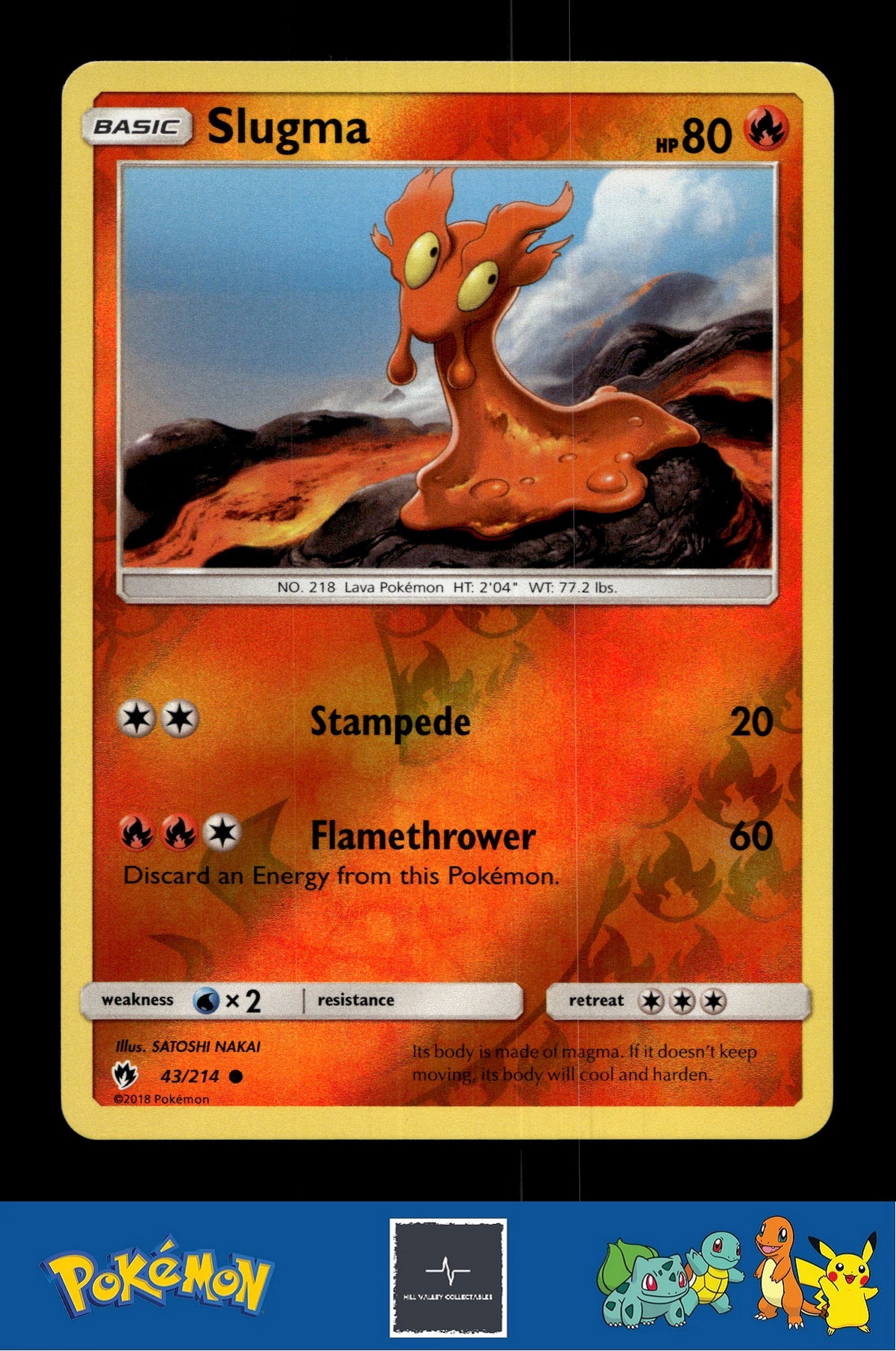 2018 Pokemon SM Lost Thunder 43/214 Slugma Reverse
