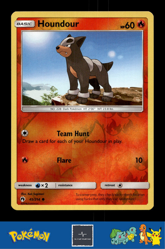 2018 Pokemon SM Lost Thunder 45/214 Houndour Reverse