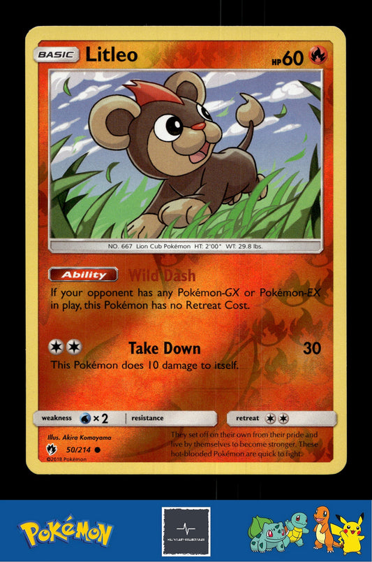 2018 Pokemon SM Lost Thunder 50/214 Litleo Reverse