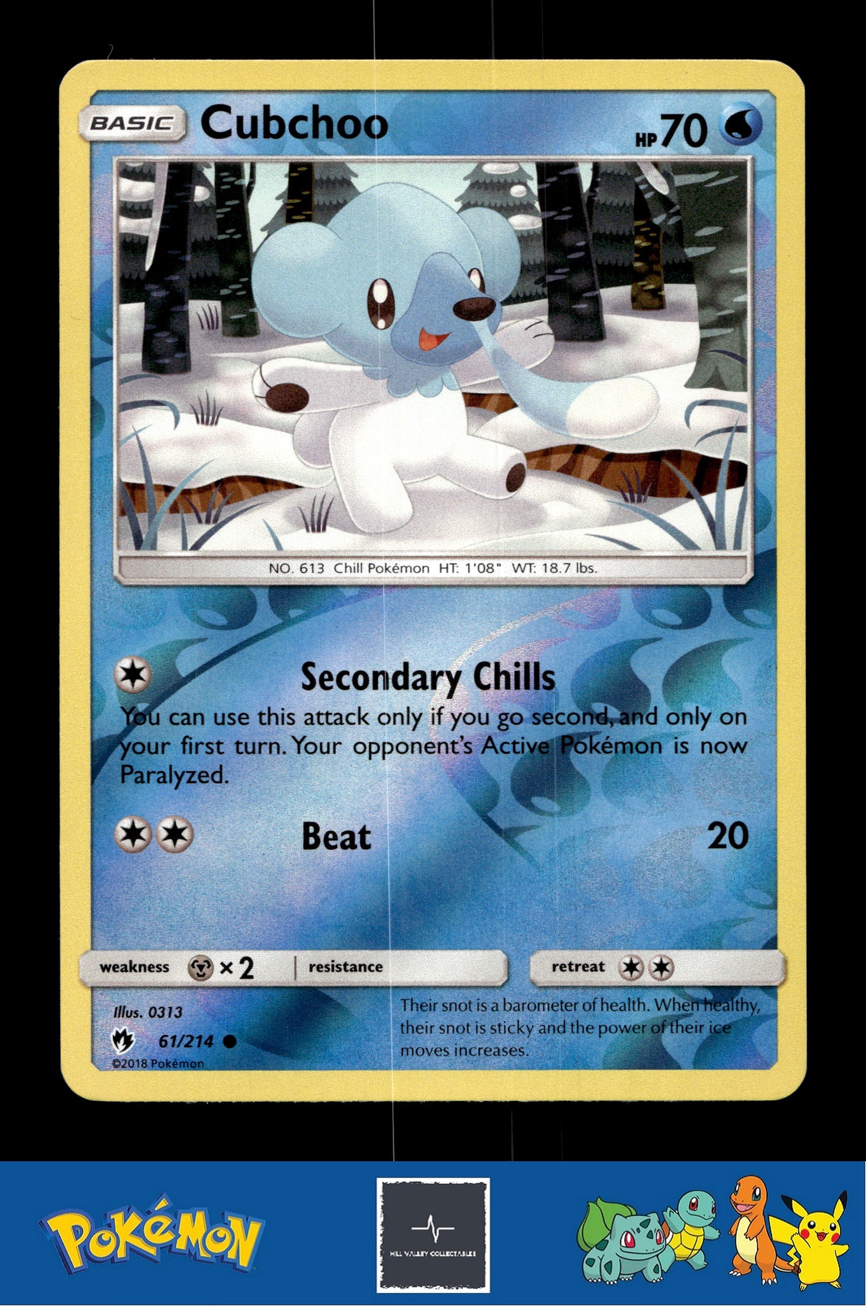 2018 Pokemon SM Lost Thunder 61/214 Cubchoo Reverse