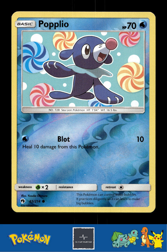 2018 Pokemon SM Lost Thunder 65/214 Popplio Reverse