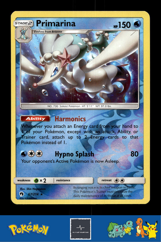 2018 Pokemon SM Lost Thunder 67/214 Primarina Reverse