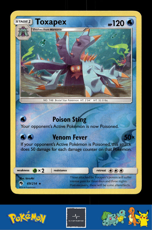2018 Pokemon SM Lost Thunder 69/214 Toxapex Reverse