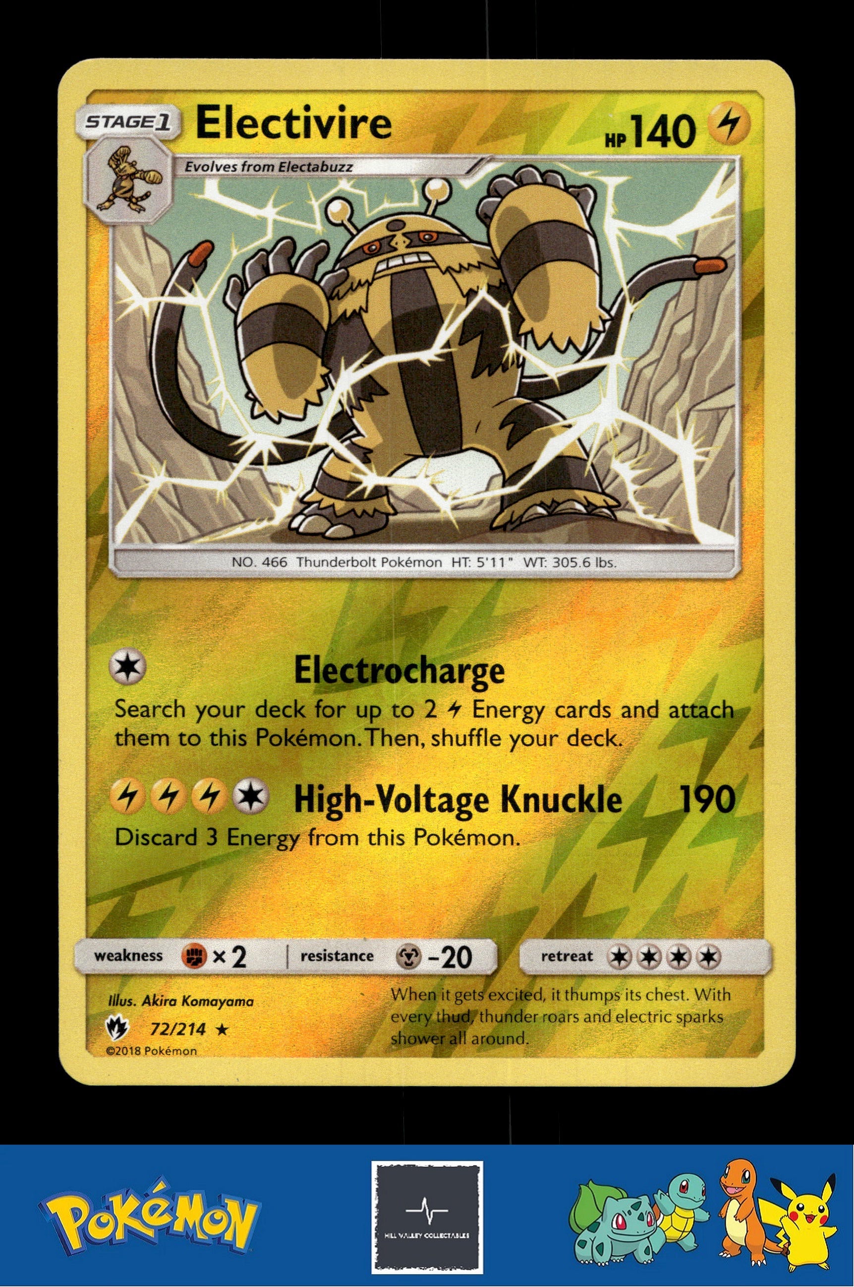 2018 Pokemon SM Lost Thunder 72/214 Electrive Reverse