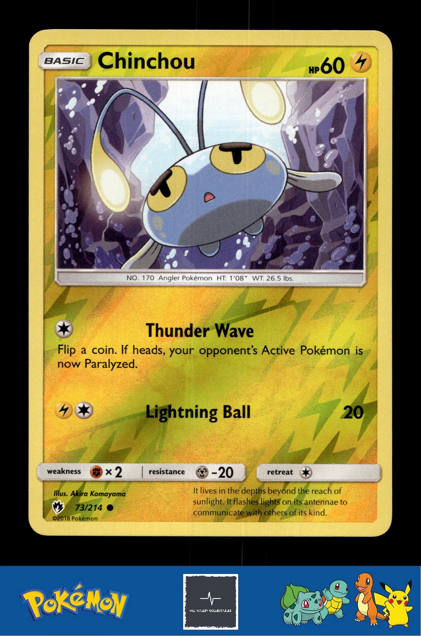 2018 Pokemon SM Lost Thunder 73/214 Chinchou Reverse
