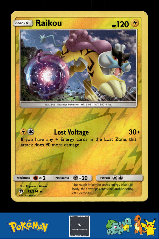 2018 Pokemon SM Lost Thunder 79/214 Raikou Reverse