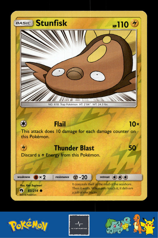 2018 Pokemon SM Lost Thunder 83/214 Stunfisk Reverse
