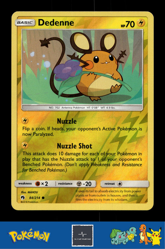 2018 Pokemon SM Lost Thunder 84/214 Dedenne Reverse