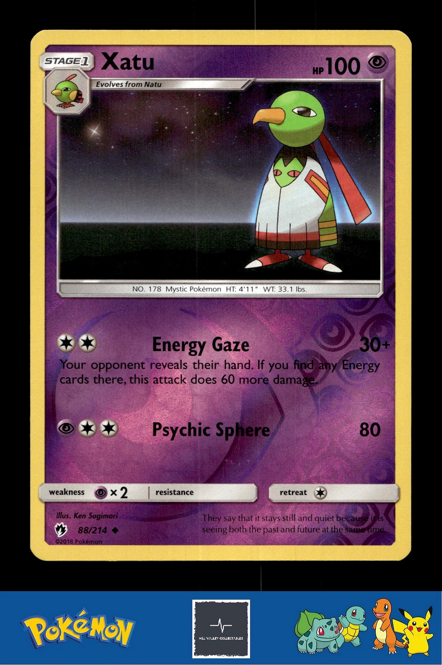 2018 Pokemon SM Lost Thunder 88/214 Xatu Reverse