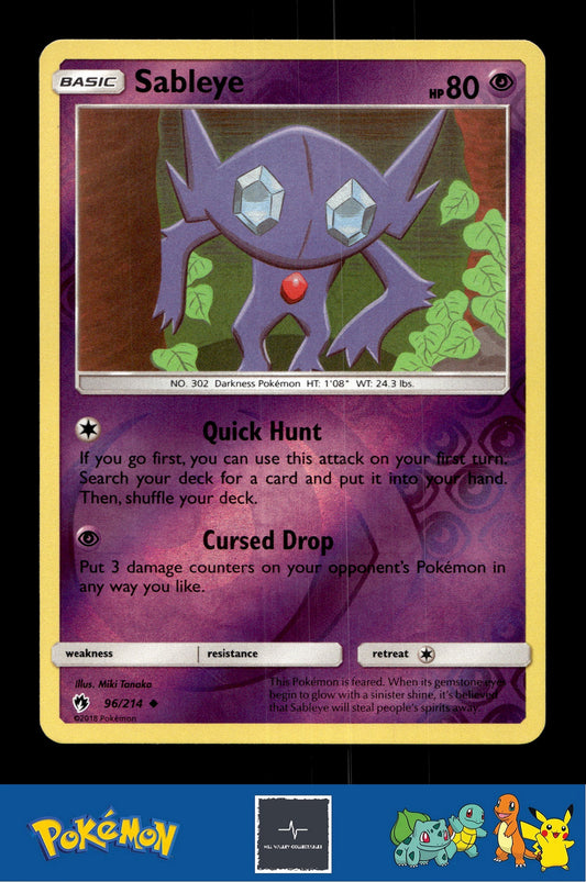 2018 Pokemon SM Lost Thunder 96/214 Sableye Reverse