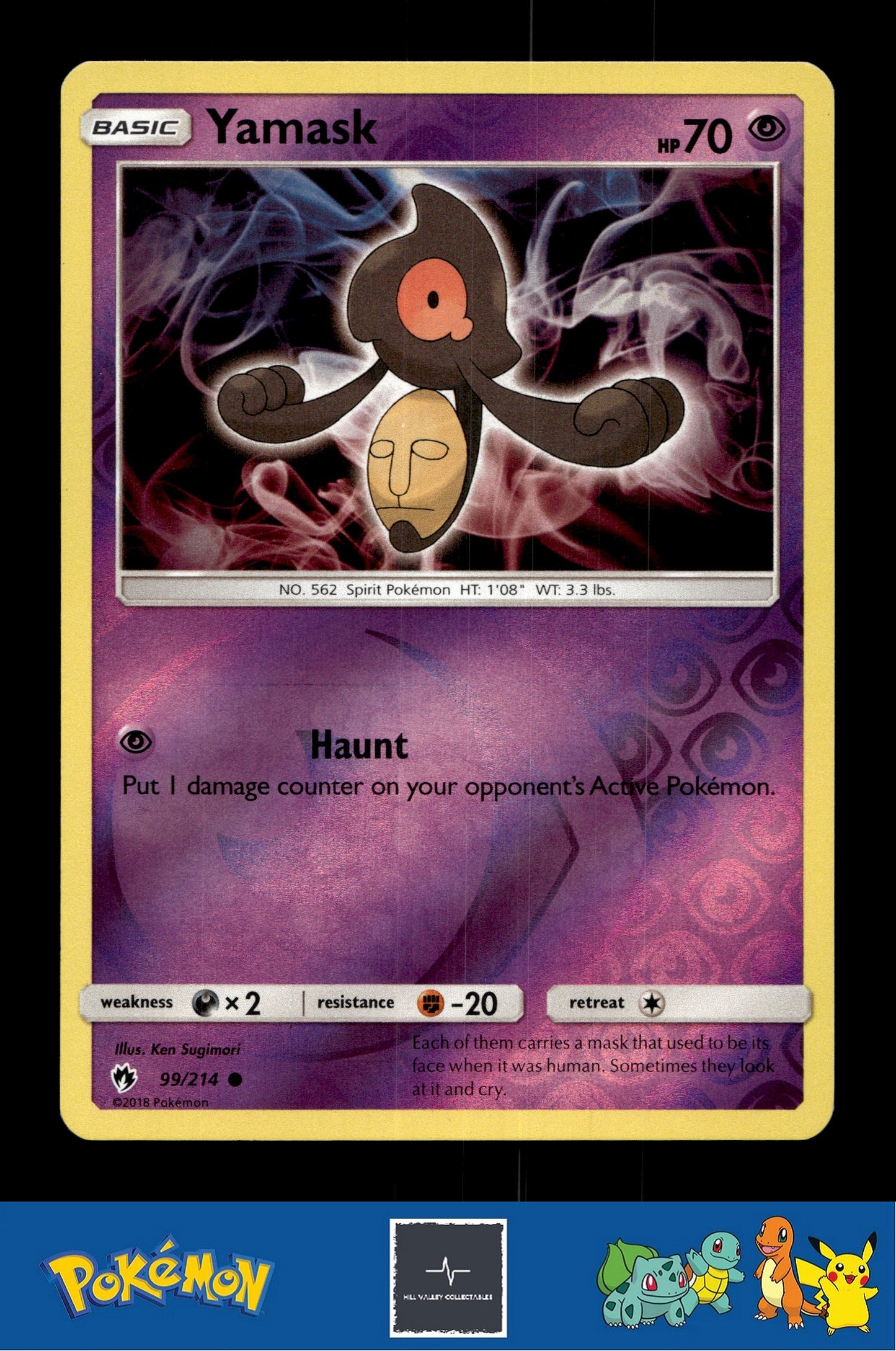 2018 Pokemon SM Lost Thunder 99/214 Yamask Reverse