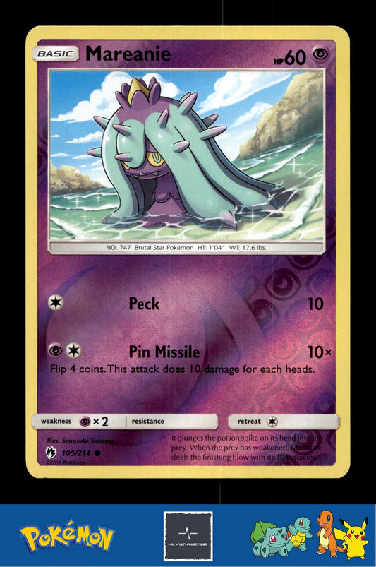 2018 Pokemon SM Lost Thunder 105/214 Mareanie Reverse
