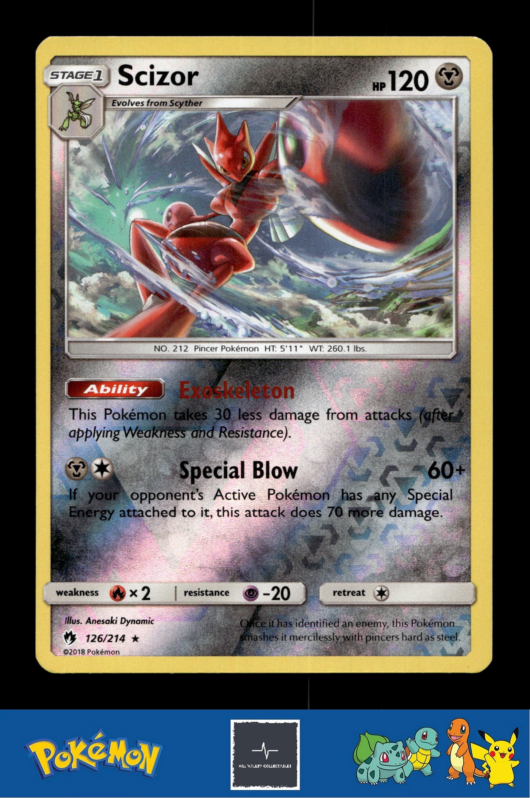 2018 Pokemon SM Lost Thunder 126/214 Scizor Reverse