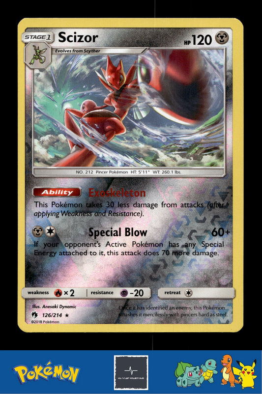 2018 Pokemon SM Lost Thunder 126/214 Scizor Reverse