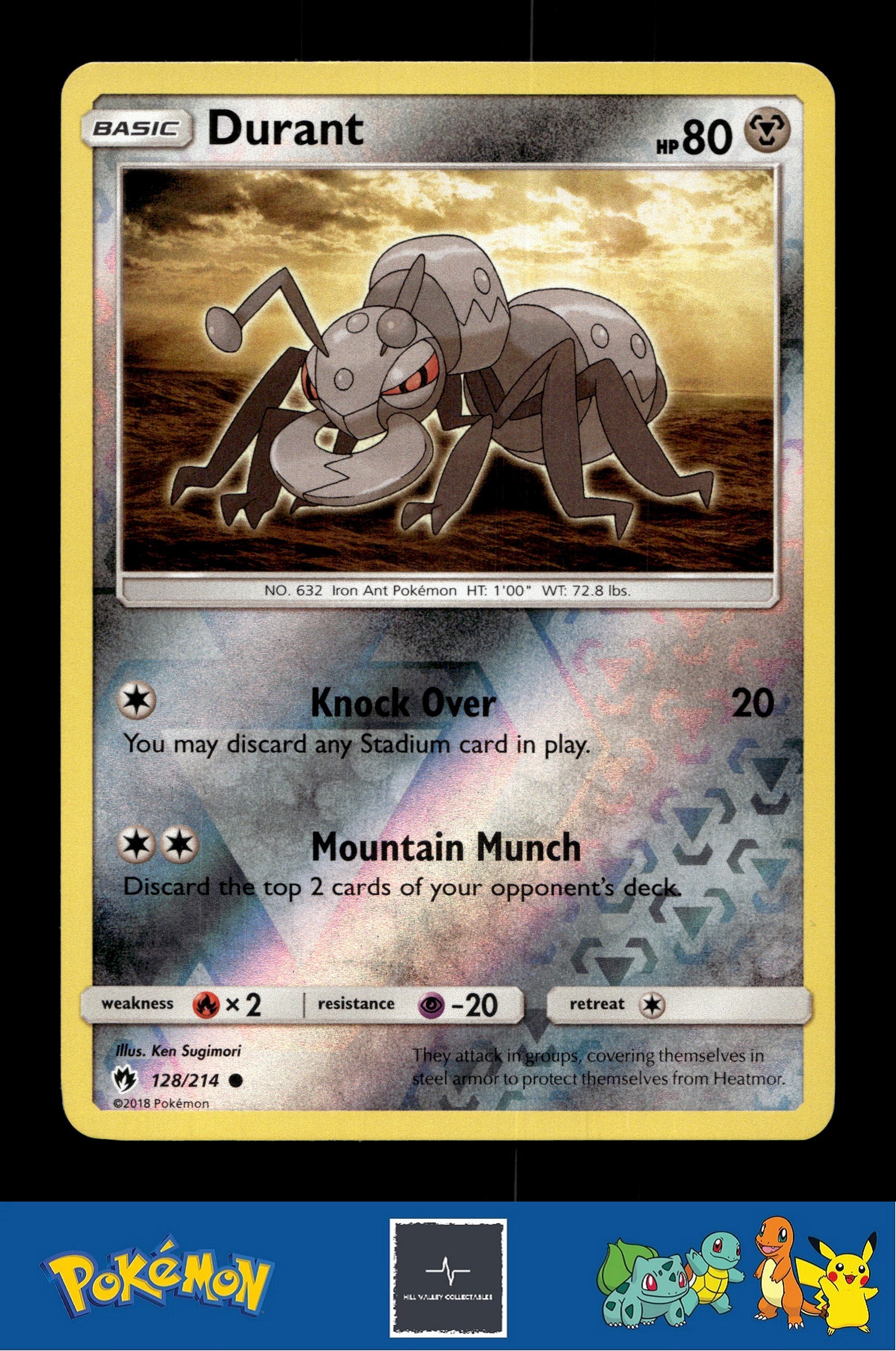 2018 Pokemon SM Lost Thunder 128/214 Durant Reverse