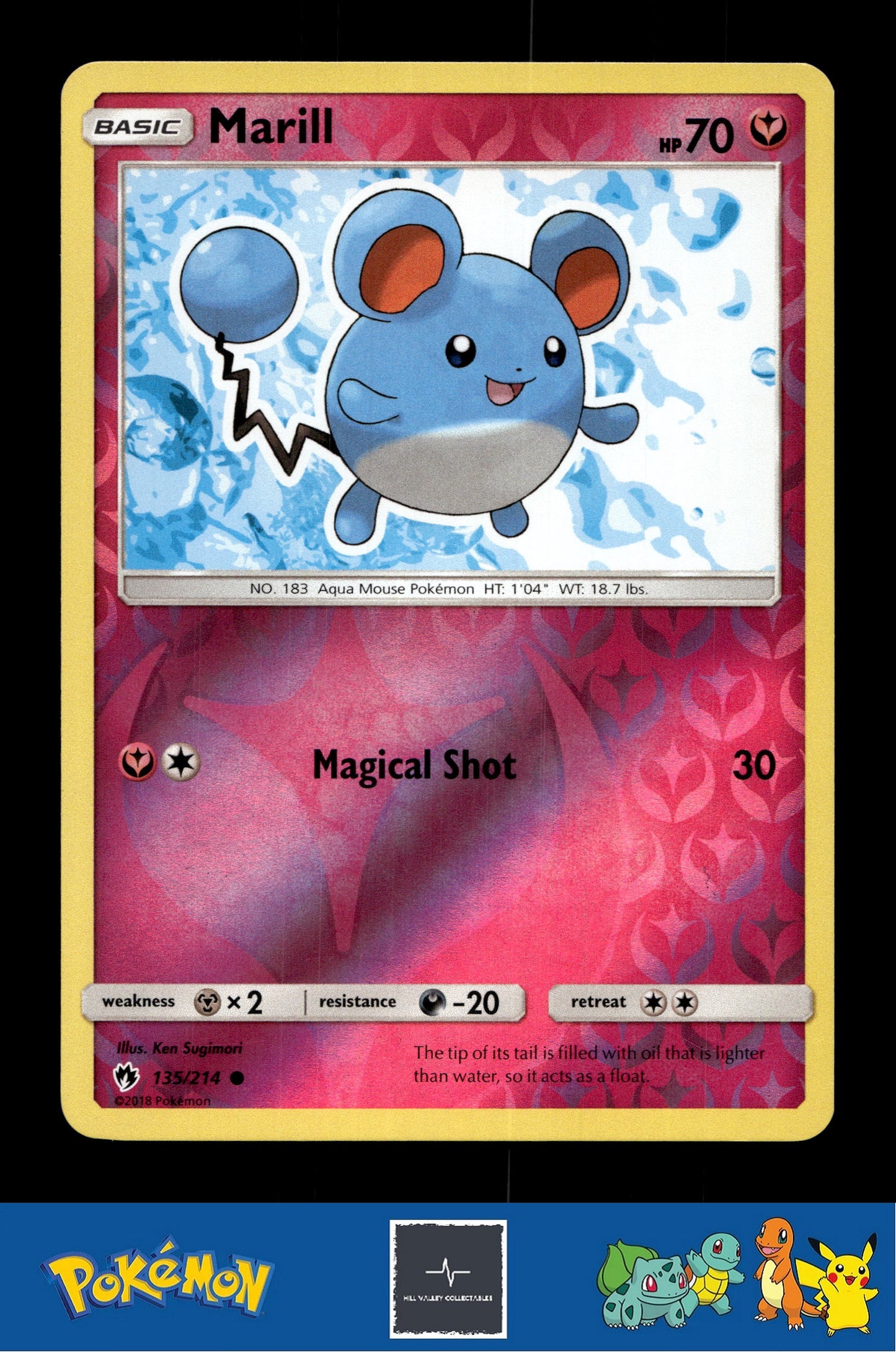 2018 Pokemon SM Lost Thunder 135/214 Marill Reverse