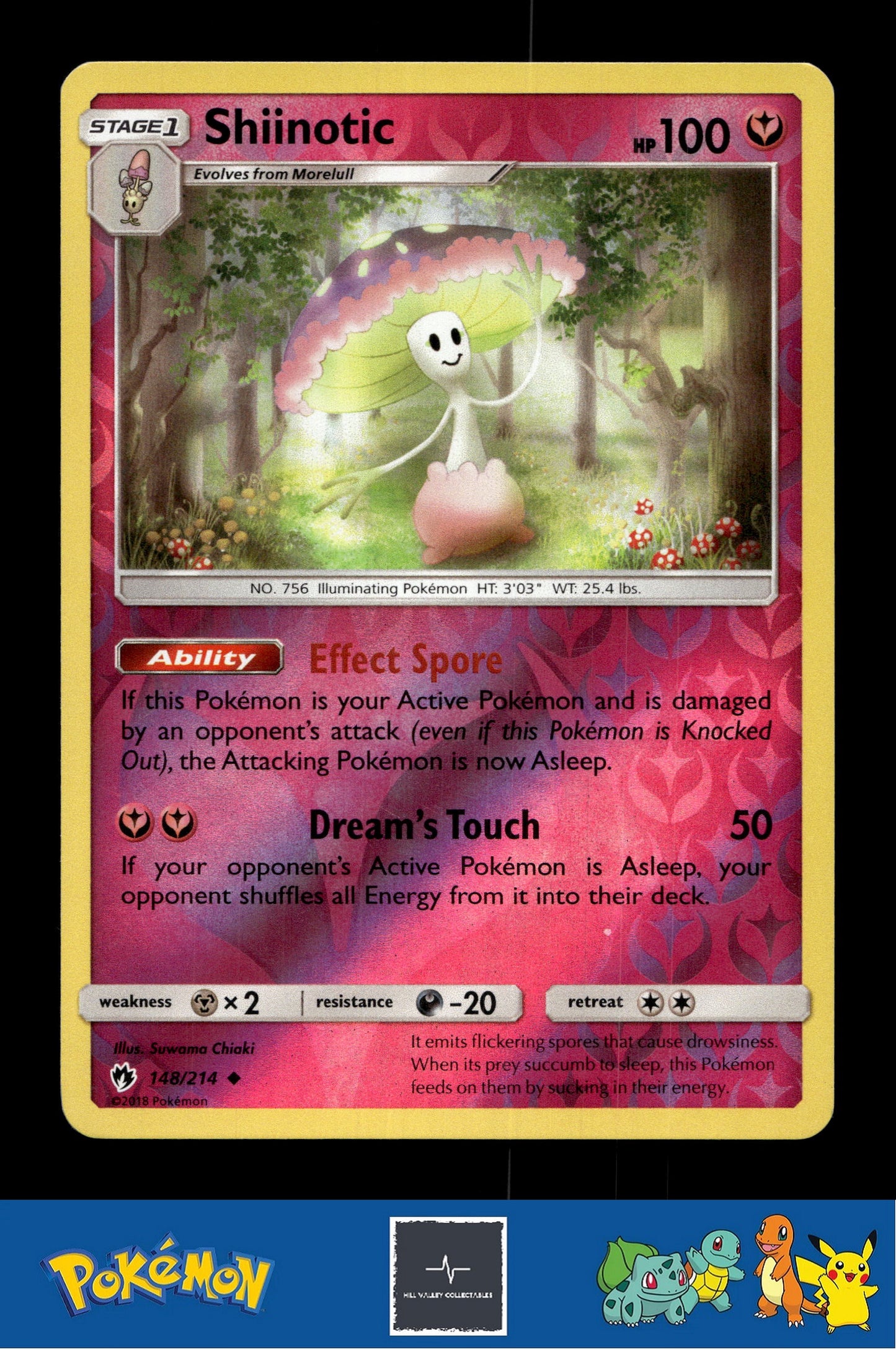 2018 Pokemon SM Lost Thunder 148/214 Shiinotic Reverse