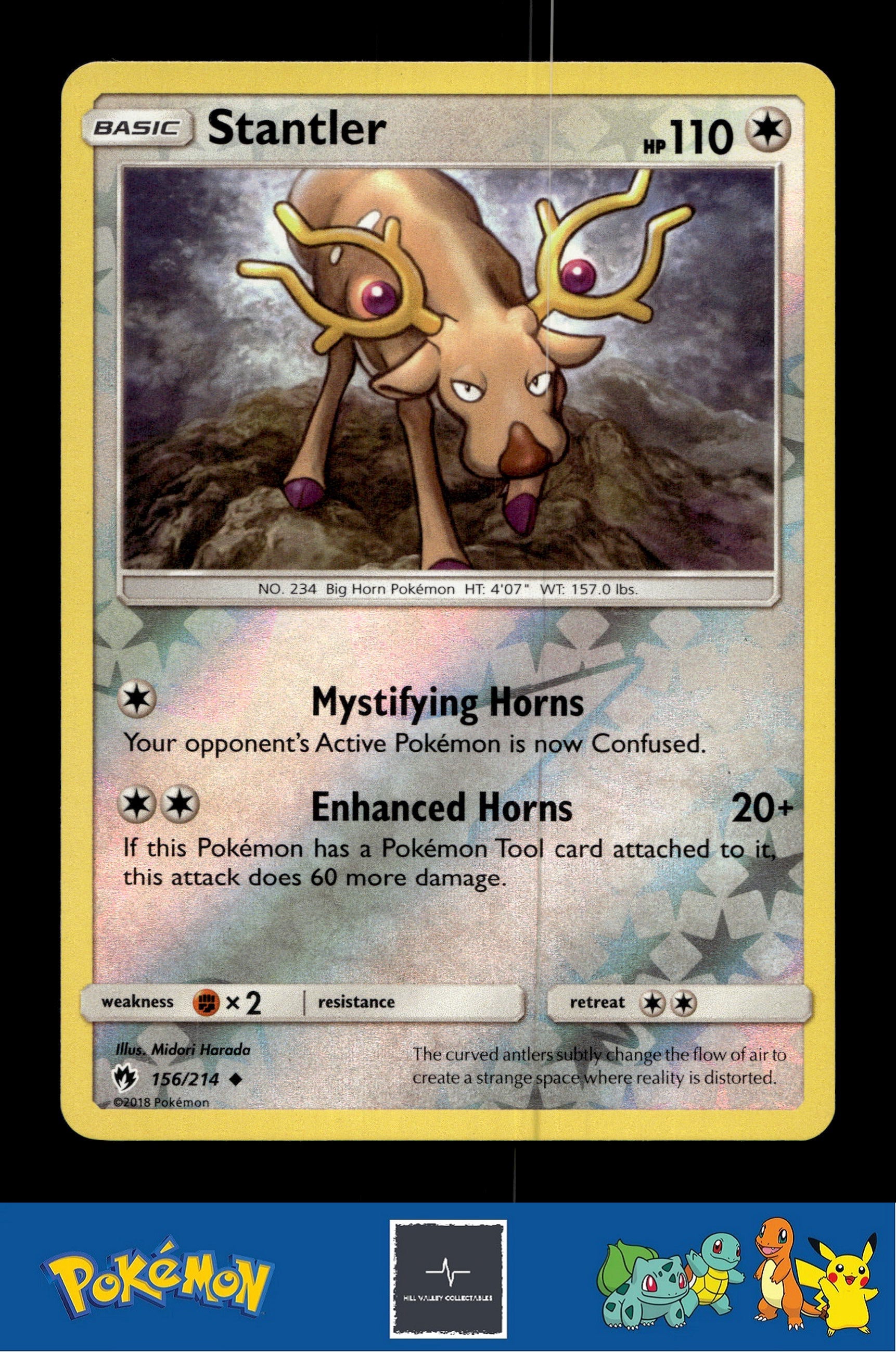 2018 Pokemon SM Lost Thunder 156/214 Stantler Reverse