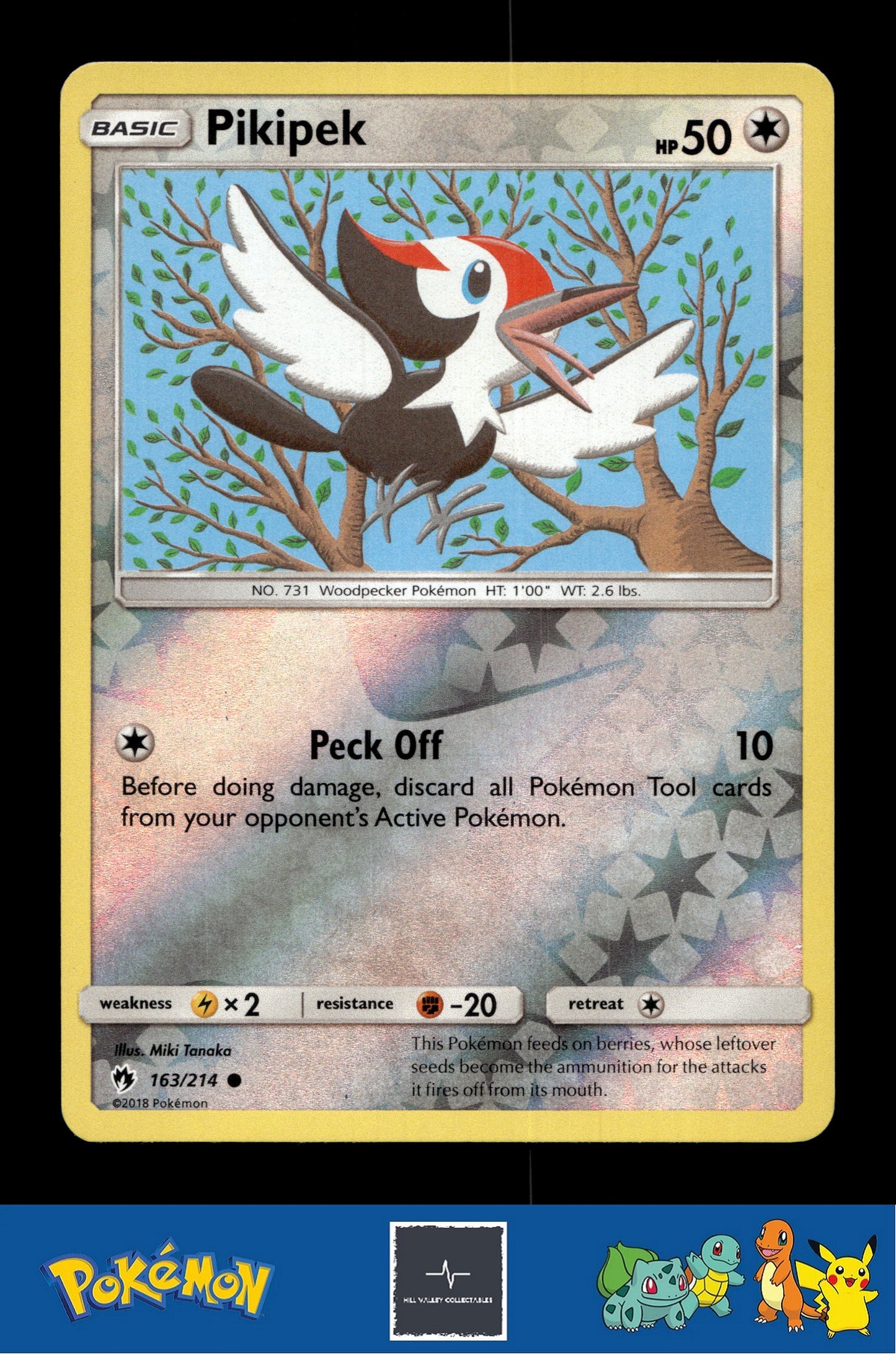 2018 Pokemon SM Lost Thunder 163/214 Pikipek Reverse