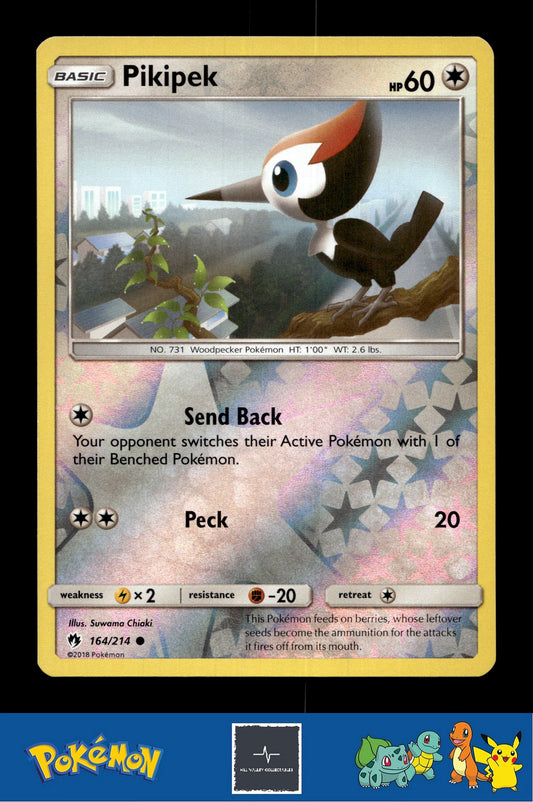 2018 Pokemon SM Lost Thunder 164/214 Pikipek Reverse