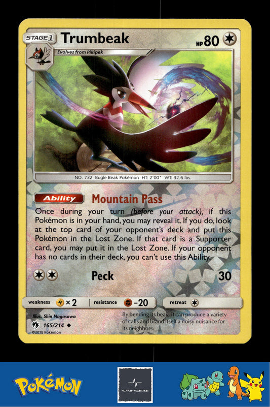 2018 Pokemon SM Lost Thunder 165/214 Trumbeak Reverse