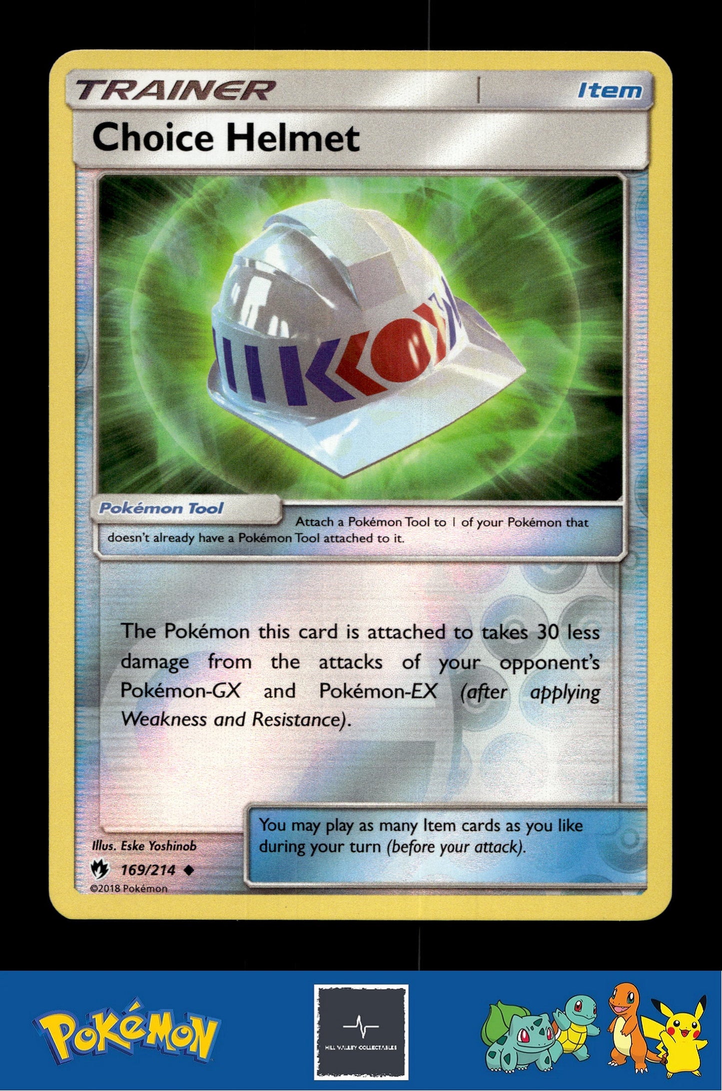 2018 Pokemon SM Lost Thunder 169/214 Choice Helmet Reverse