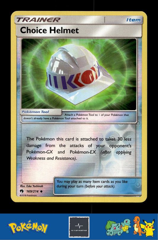 2018 Pokemon SM Lost Thunder 169/214 Choice Helmet Reverse