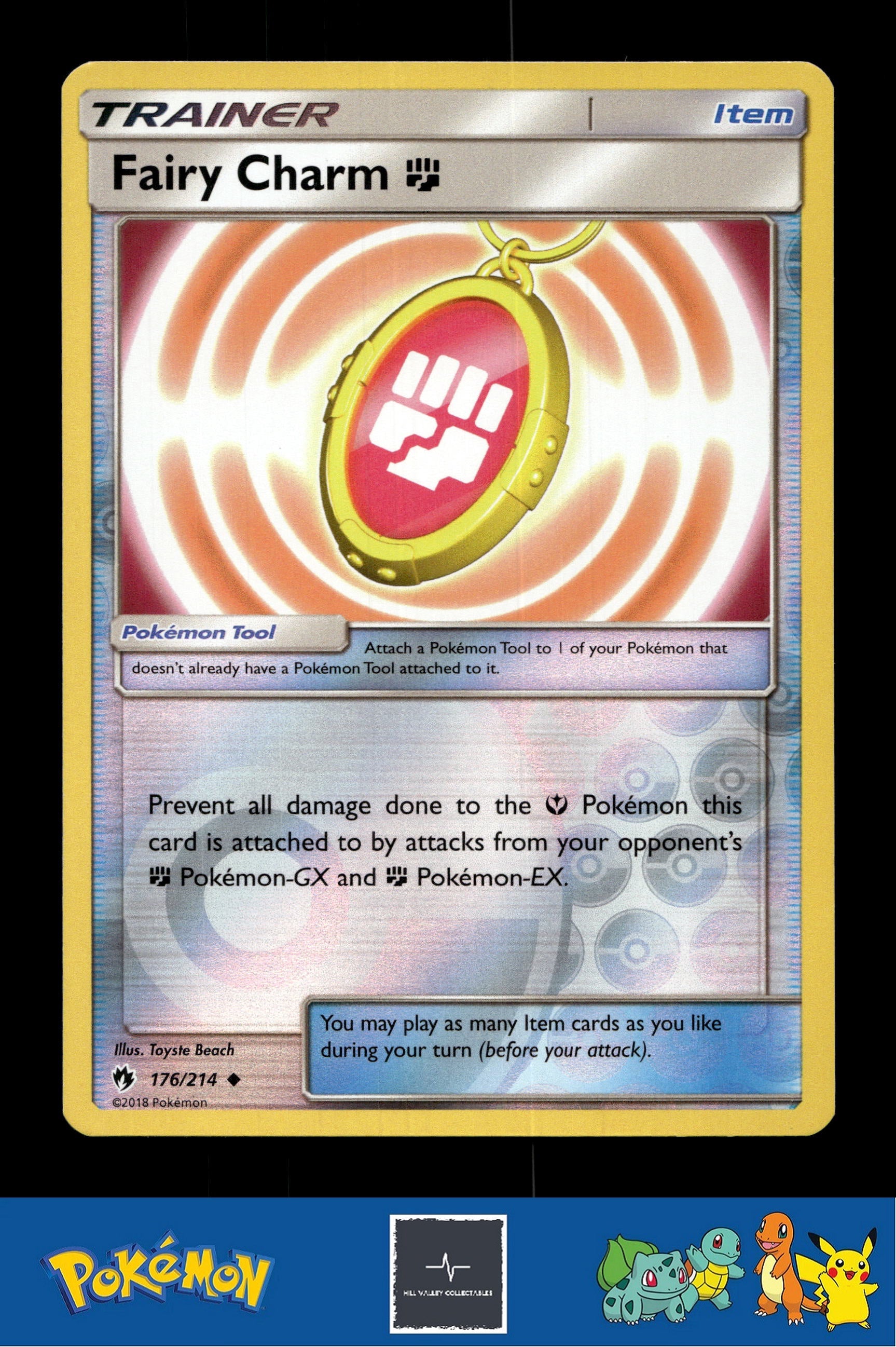 2018 Pokemon SM Lost Thunder 176/214 Fairy Charm Reverse