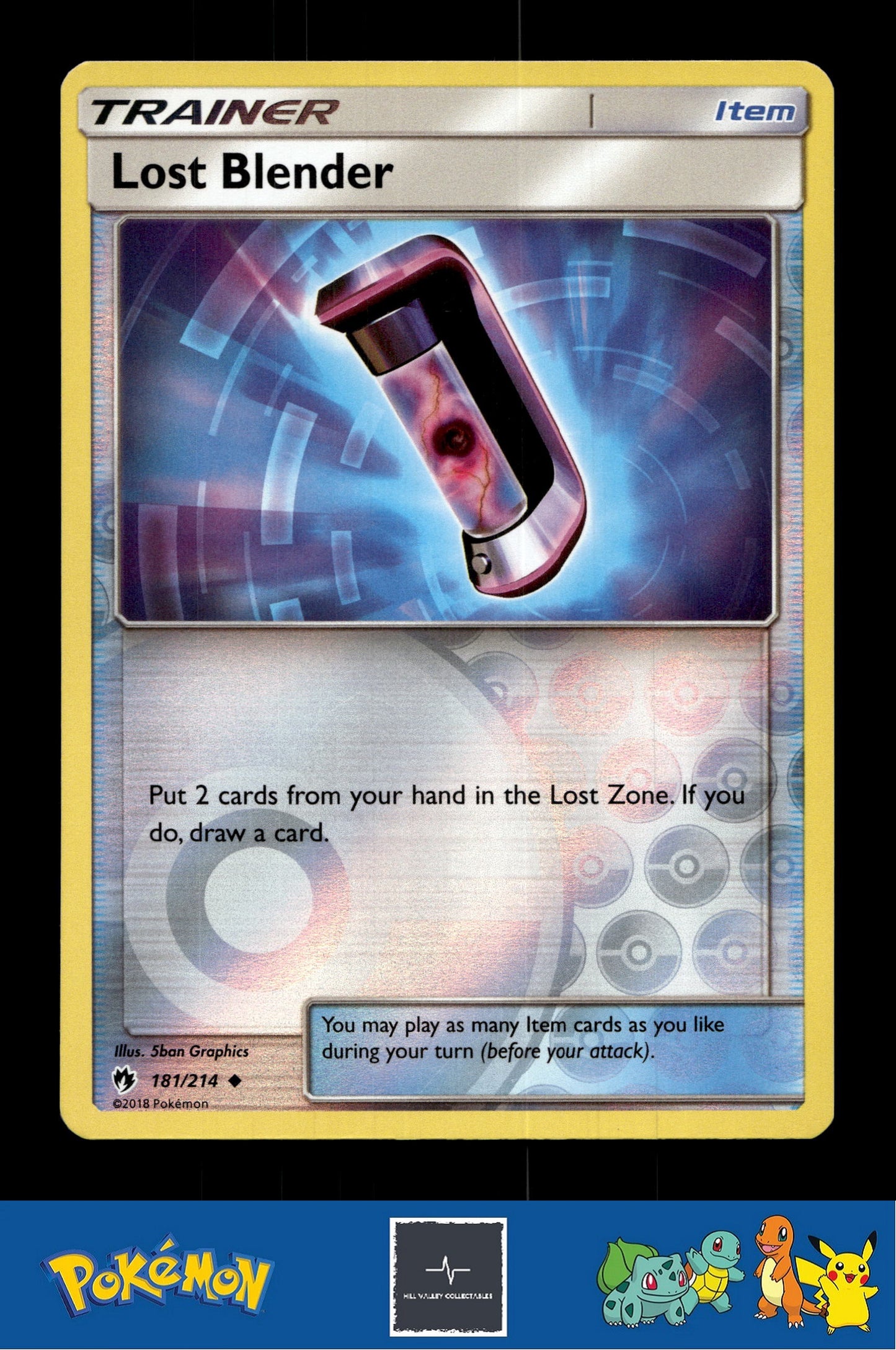 2018 Pokemon SM Lost Thunder 181/214 Lost Blender Reverse